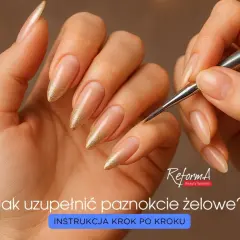 Jak nakładać akrylożel na paznokcie? Złote ombre i instrukcja krok po kroku.